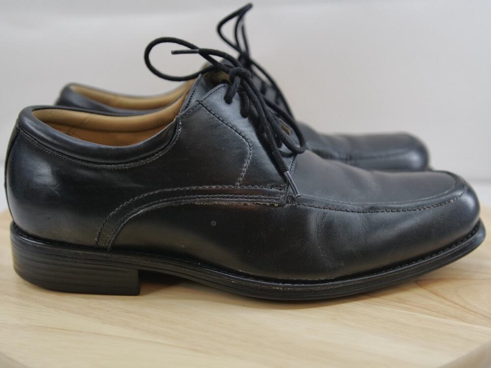 Johnston & Murphy Sheepskin Mens Dress Lace Up Shoes Size 9M Black 20-7427